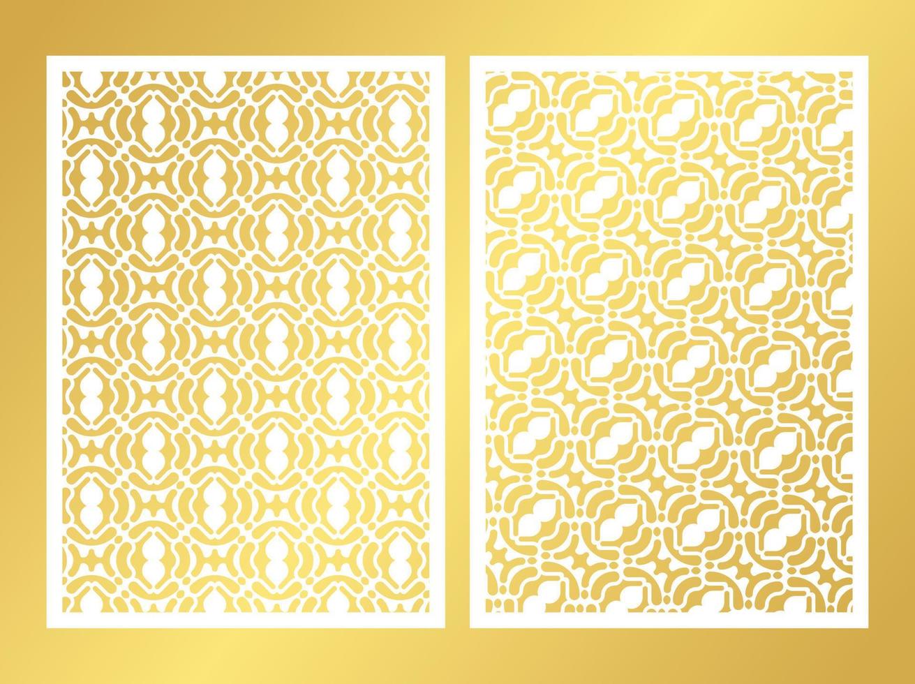 seamless die cut decorative pattern template vector