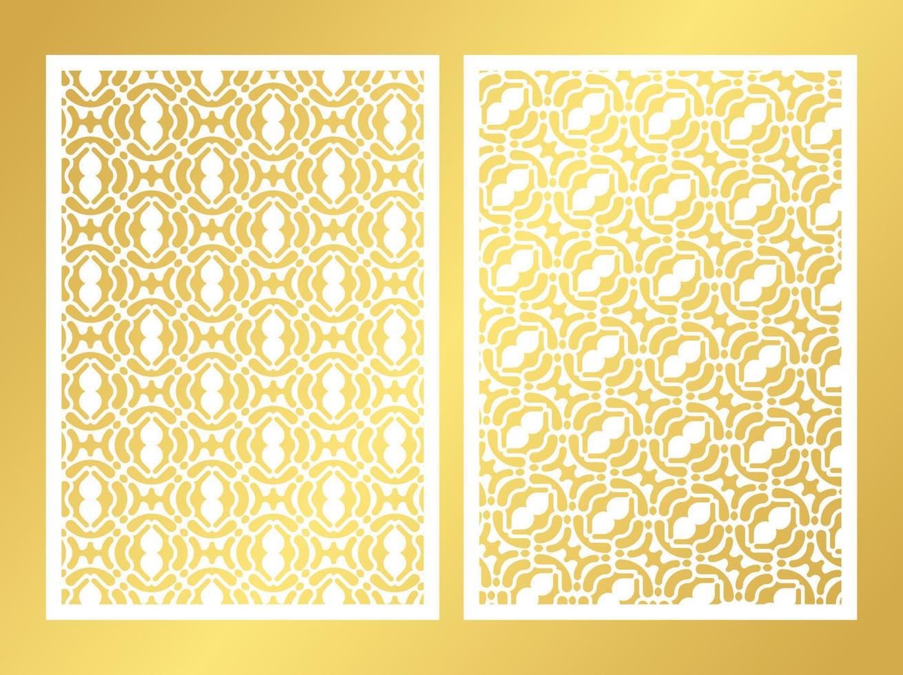 seamless die cut decorative pattern template vector