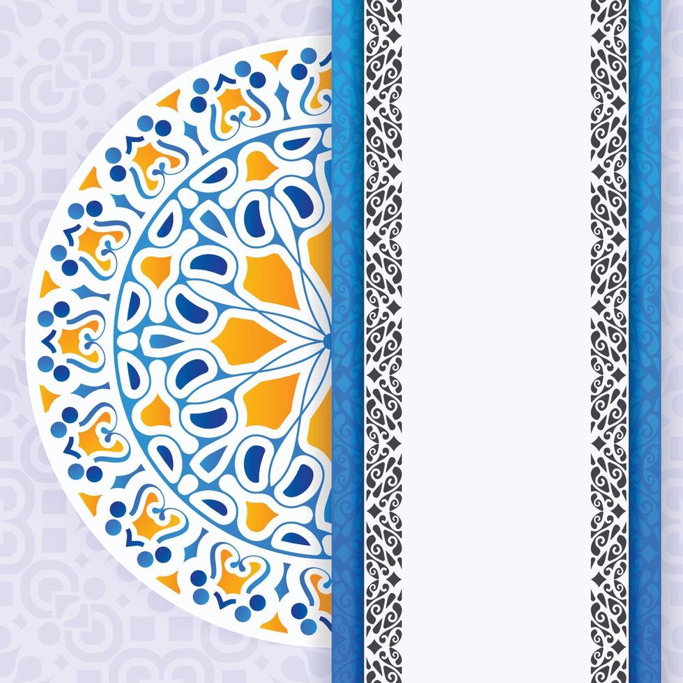 fondo de mandala decorativo colorido vector