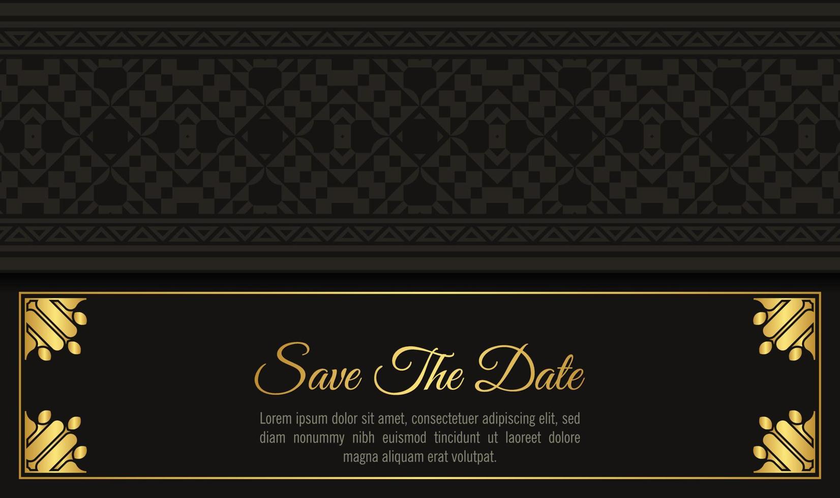 elegantes invitaciones de boda con elegantes diseños de patrones ornamentales vector