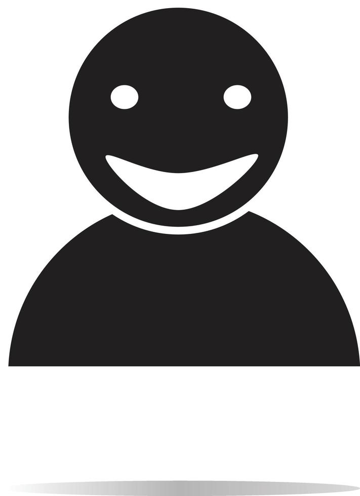 smile icon on white background. smile sign. people sign. vector