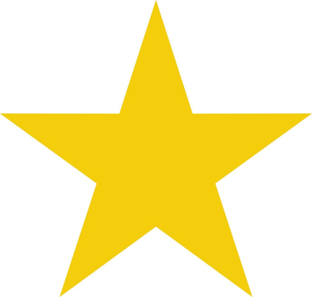 star vector icon on white background. flat rank. yellow favorite symbol.