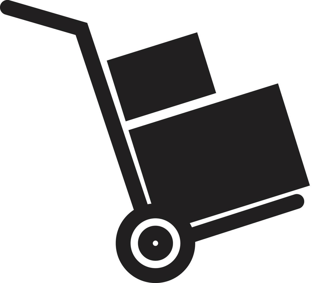 handcart icon on white background. flat style design. handcart sign. vector