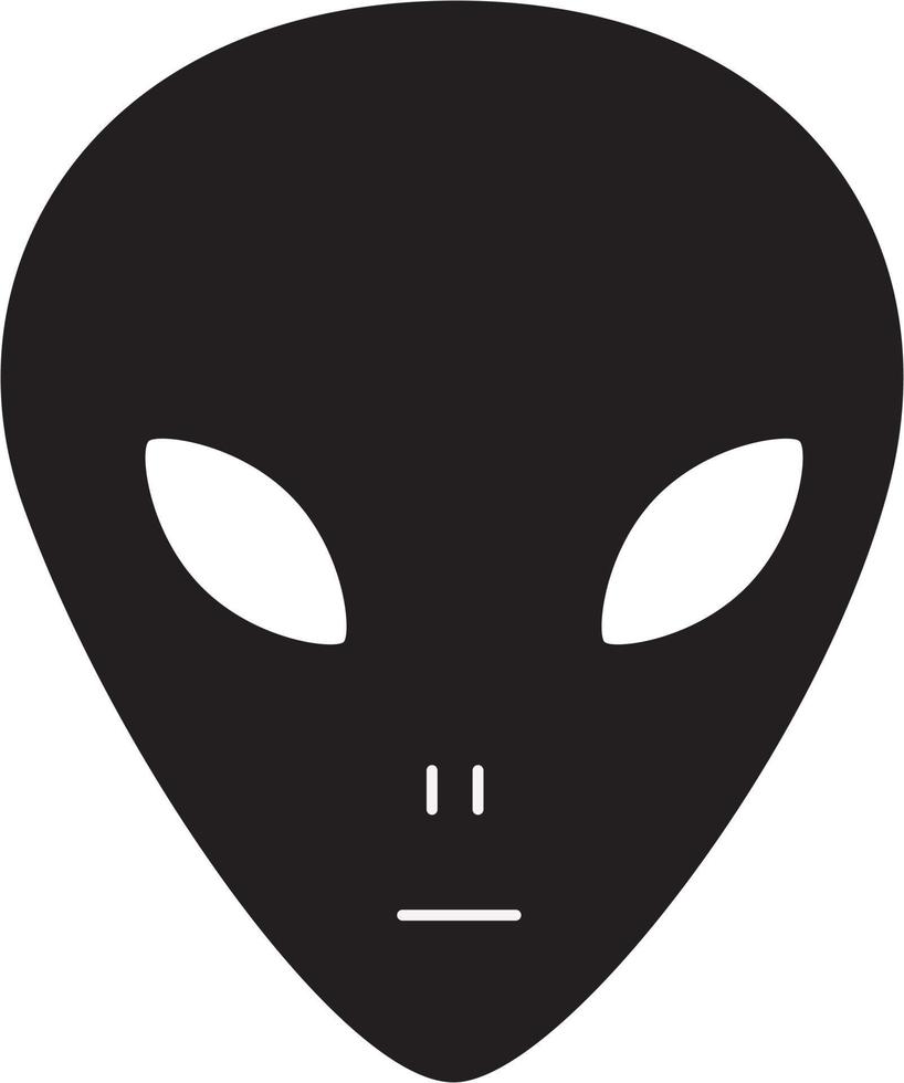 icono alienígena sobre fondo blanco. signo alienígena. diseño de estilo plano. vector