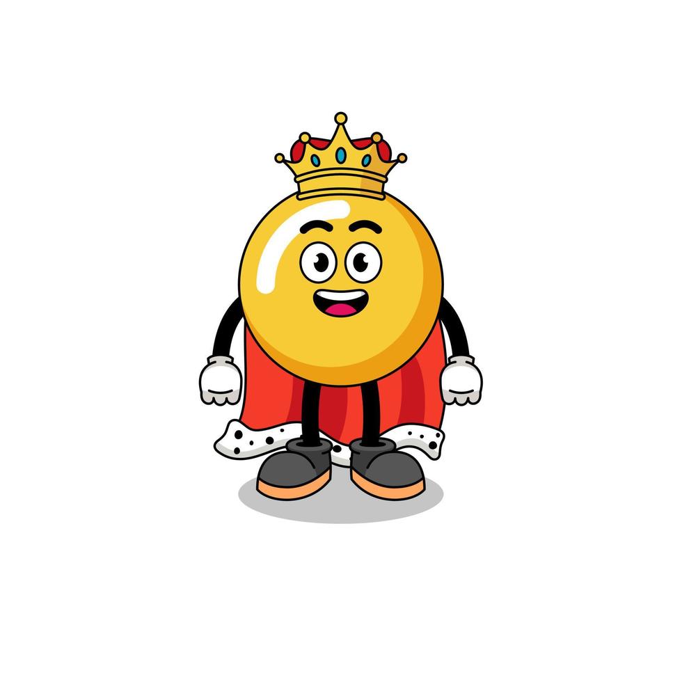 Mascot Illustration of egg yolk king vector