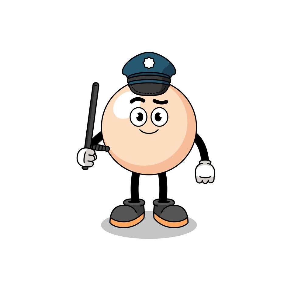 Cartoon Illustration of pearl police vector