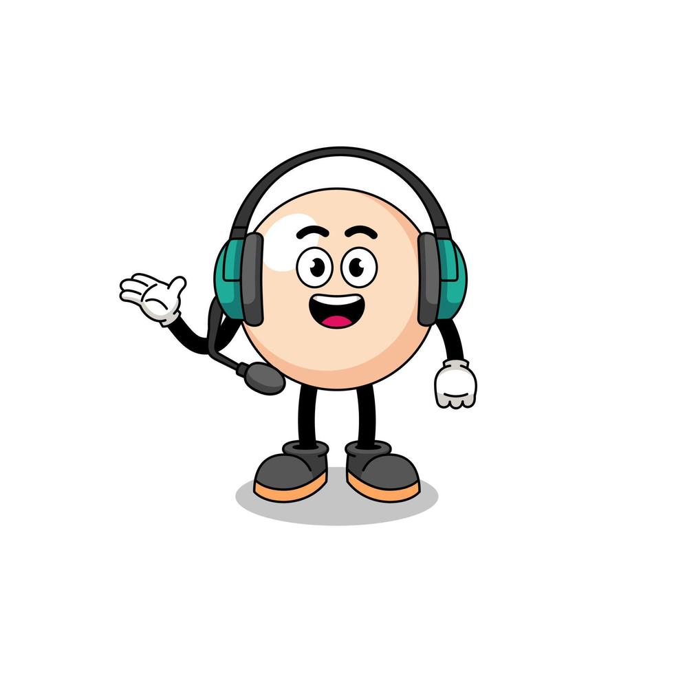 Mascot Illustration of pearl as a customer services vector