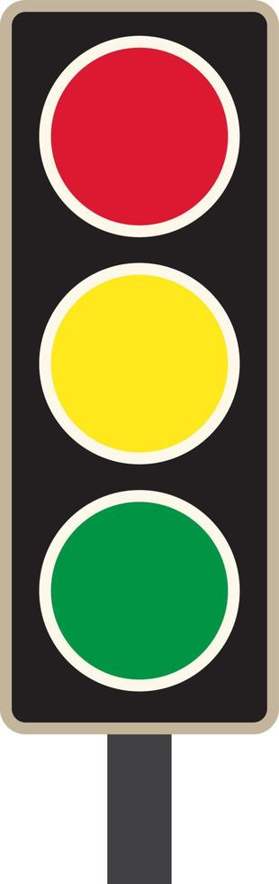 traffic light icon on white background. traffic light sign. flat style design. vector