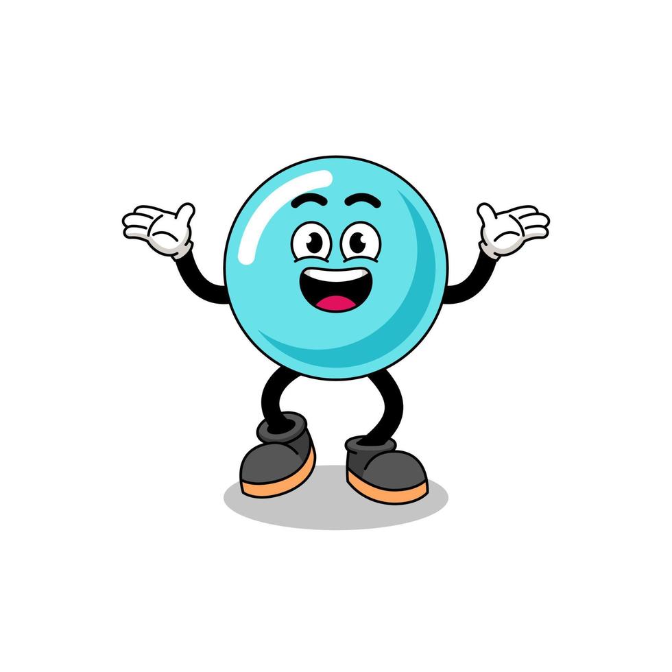 bubble cartoon searching with happy gesture vector