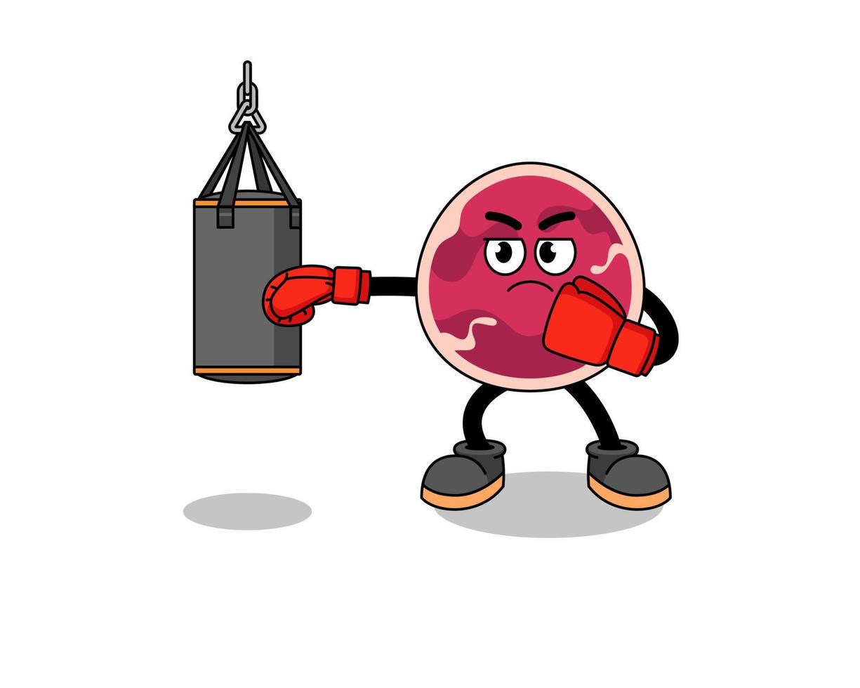 Illustration of meat boxer vector