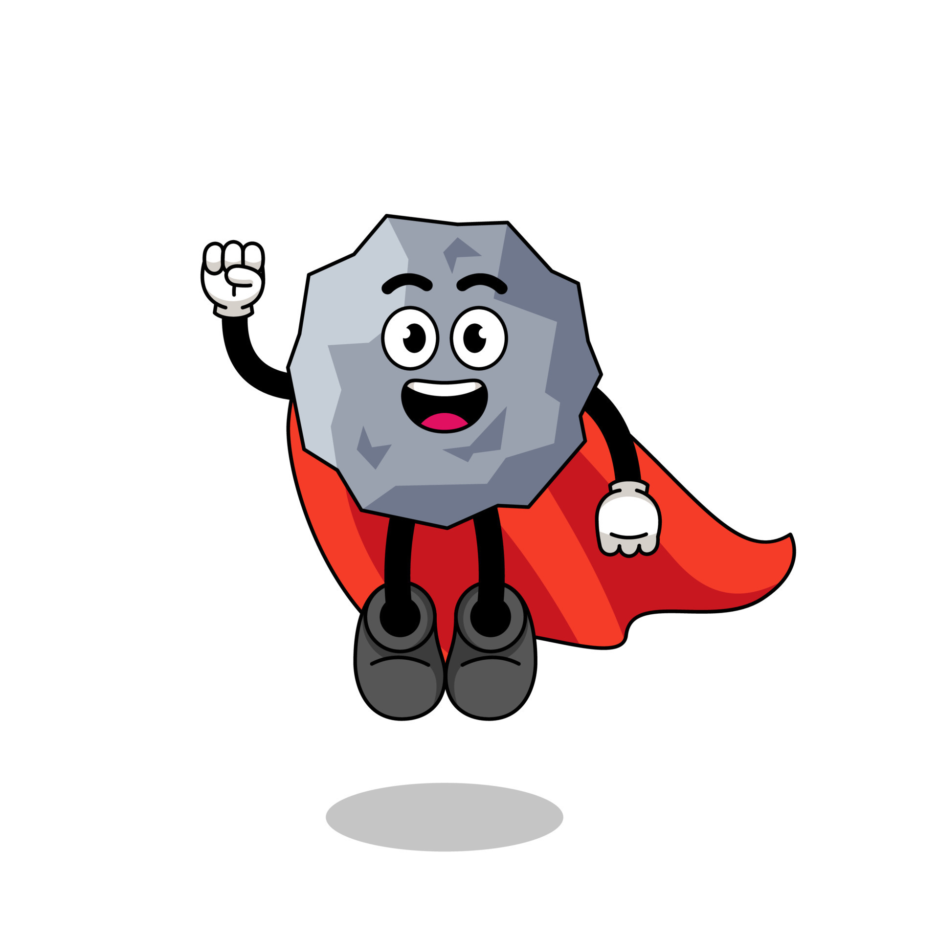 stone cartoon with flying superhero 7889101 Vector Art at Vecteezy