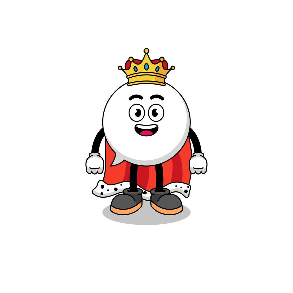 Mascot Illustration of speech bubble king vector