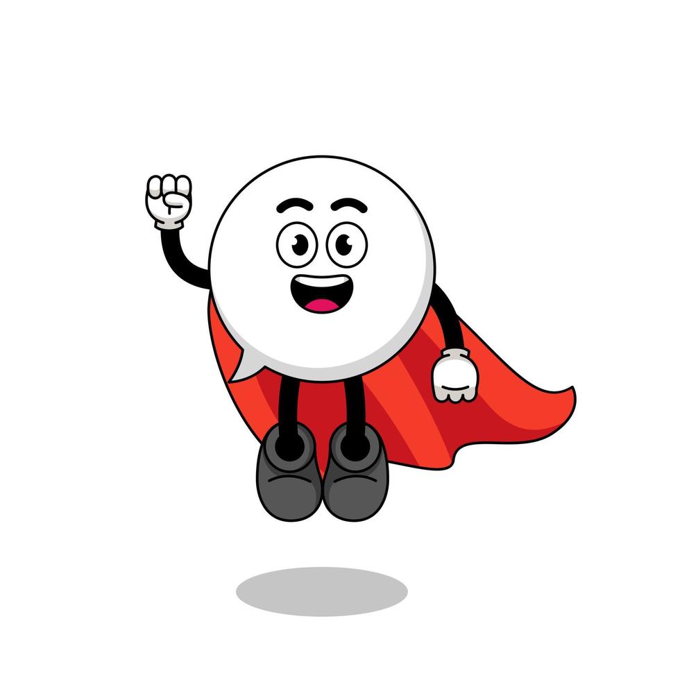 speech bubble cartoon with flying superhero vector