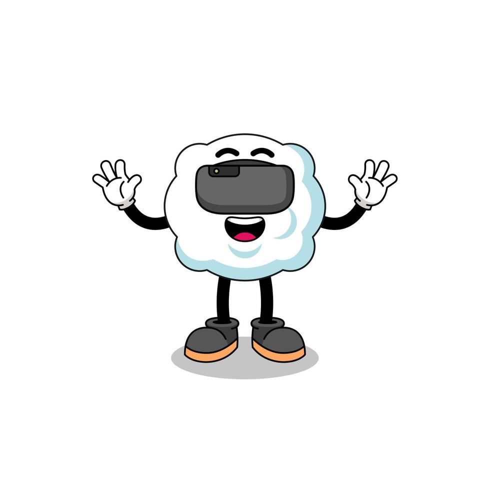 Illustration of cloud with a vr headset vector