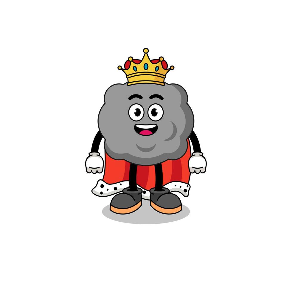 Mascot Illustration of dark cloud king vector