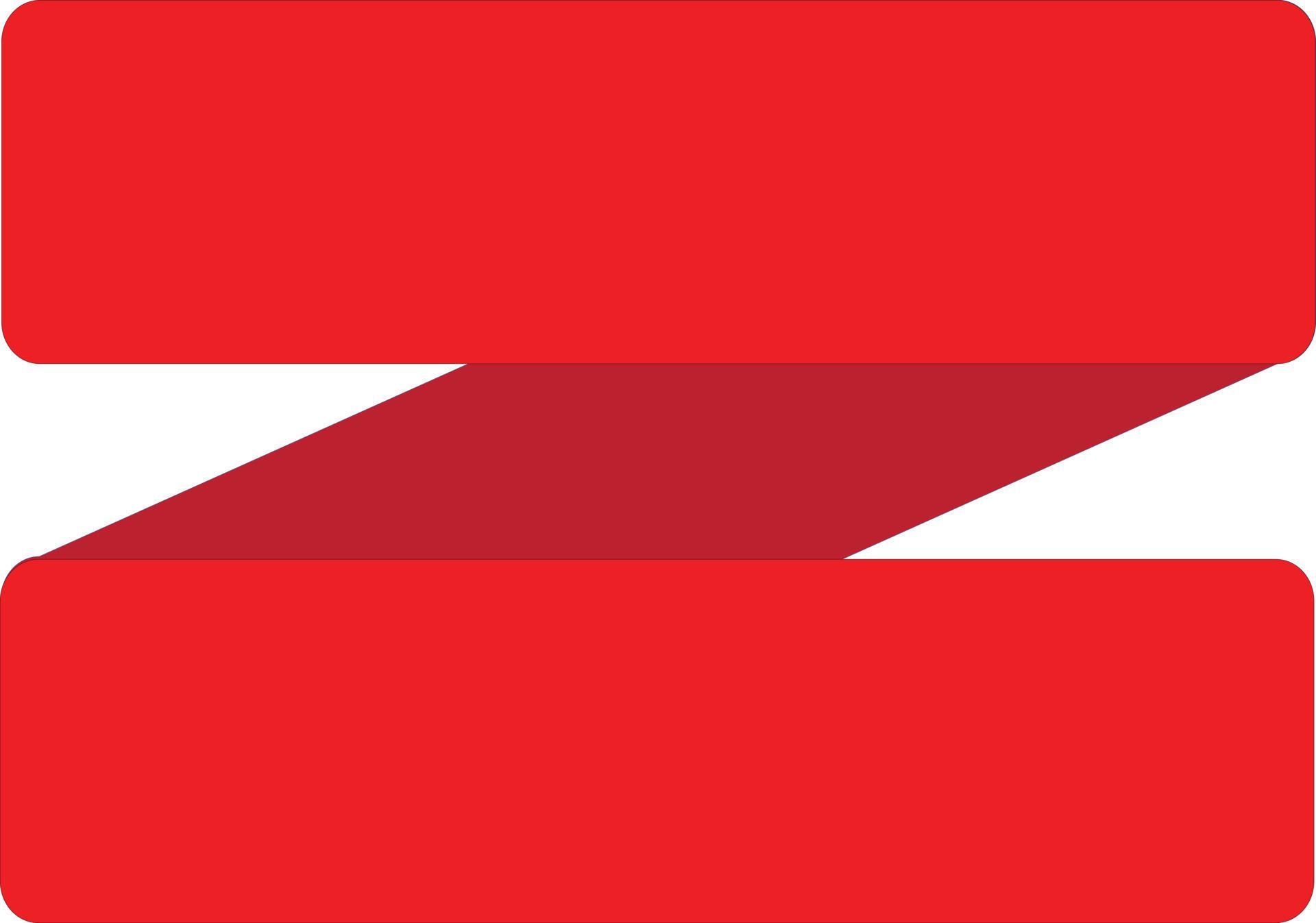 red ribbon banner on white background. red ribbon banner sign. 7889660