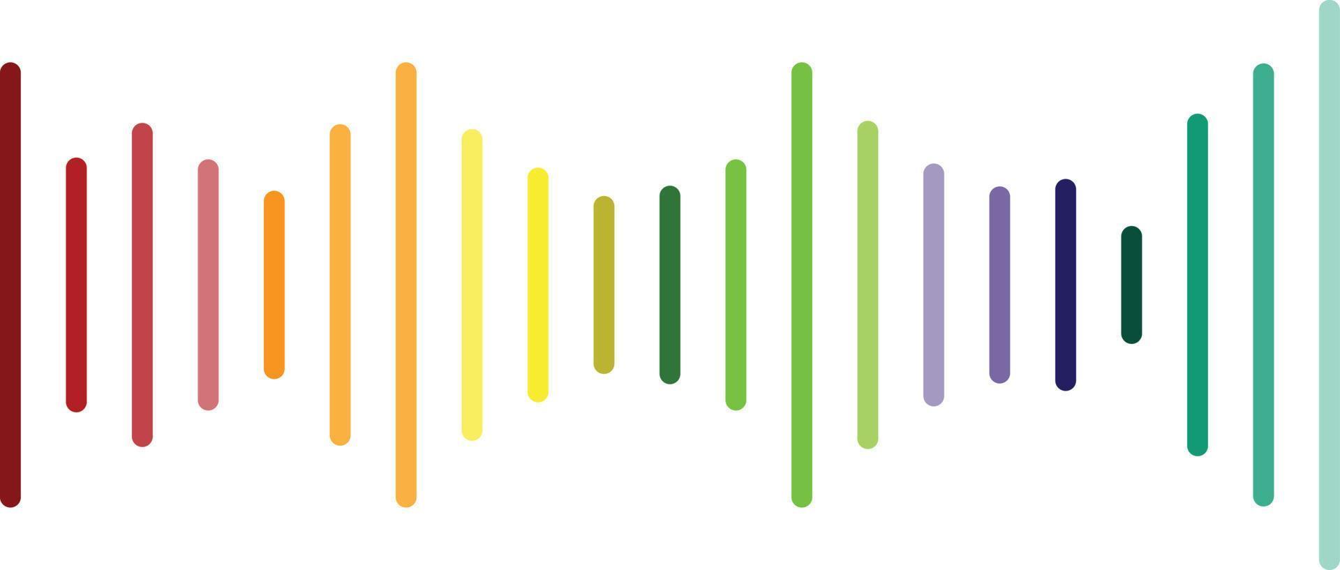 logotipo de sonido de volumen. señal de sonido de volumen. símbolo de logotipo de ondas de audio de colores. vector