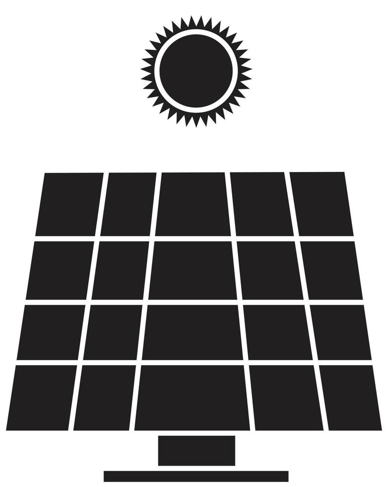 icono del panel de energía solar. señal de energía solar. vector