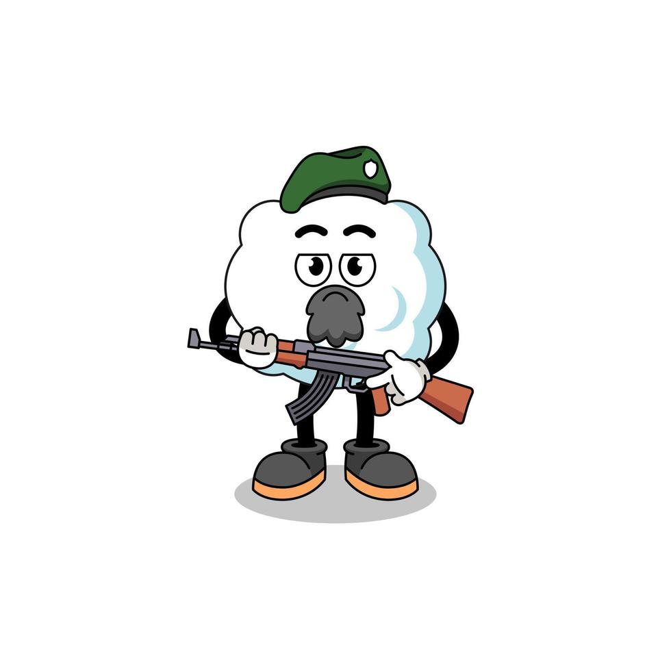 Character cartoon of cloud as a special force vector