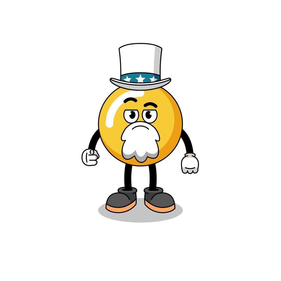 Illustration of egg yolk cartoon with i want you gesture vector