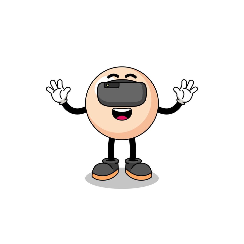 Illustration of pearl with a vr headset vector