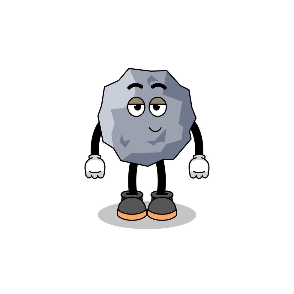 stone cartoon couple with shy pose vector