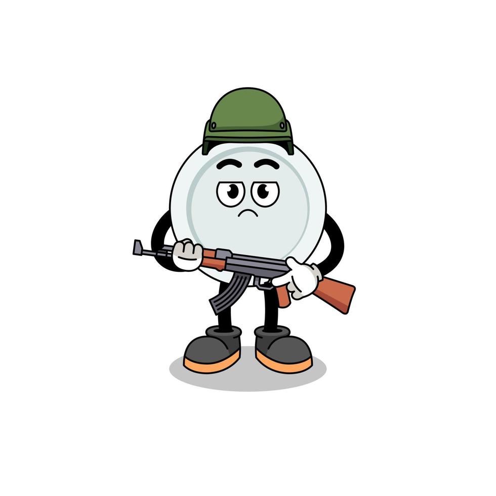 Cartoon of plate soldier vector