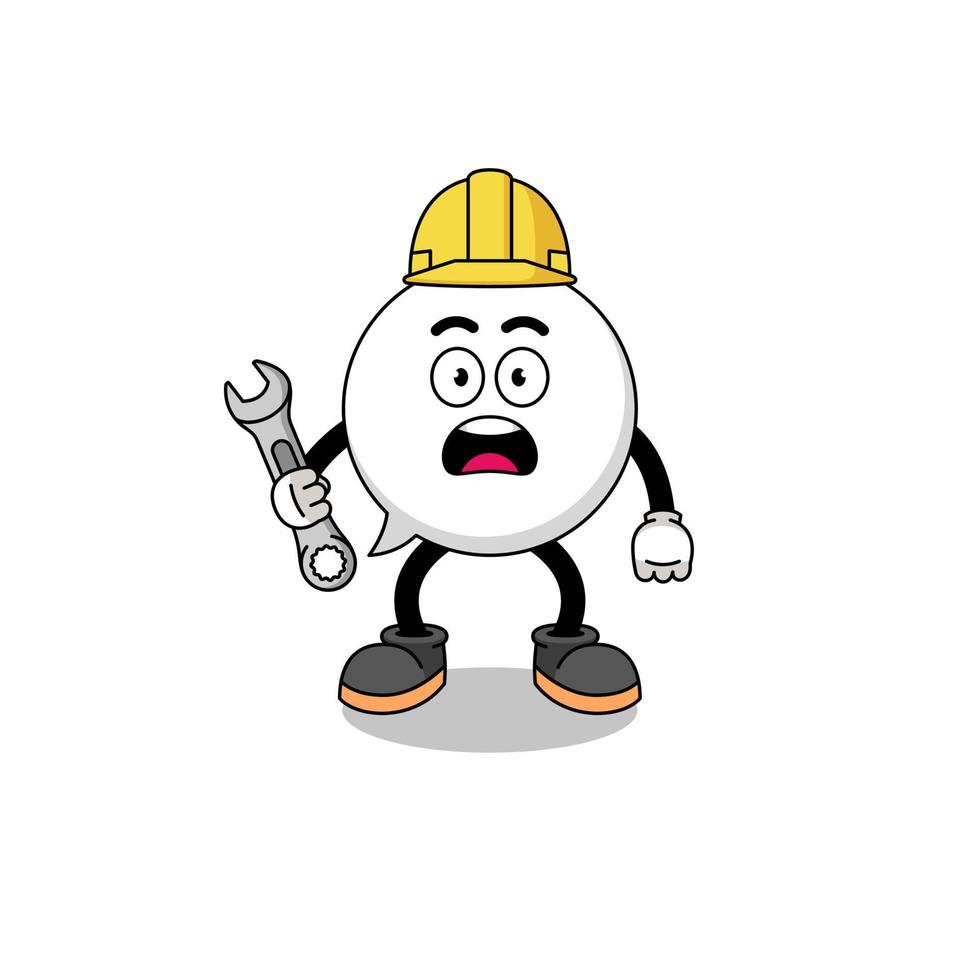 Character Illustration of speech bubble with 404 error vector