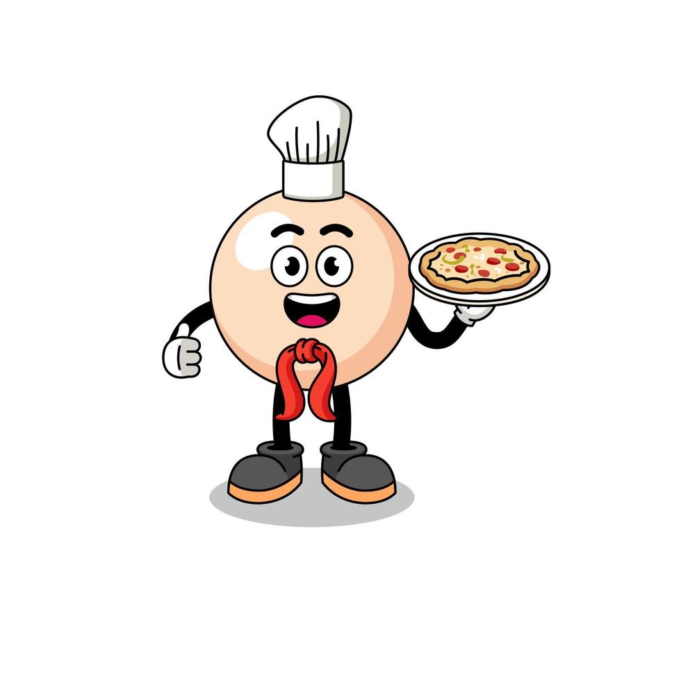 Illustration of pearl as an italian chef vector