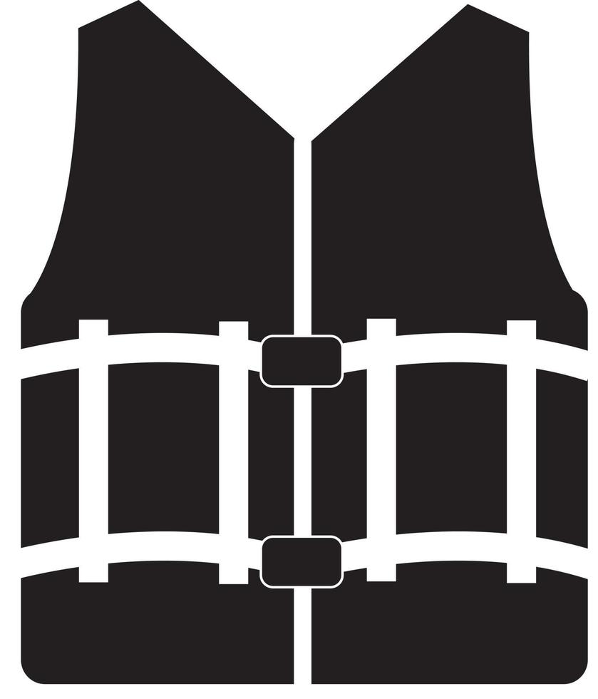 icono de chaleco salvavidas sobre fondo blanco. señal de chaleco salvavidas. diseño de estilo plano. vector