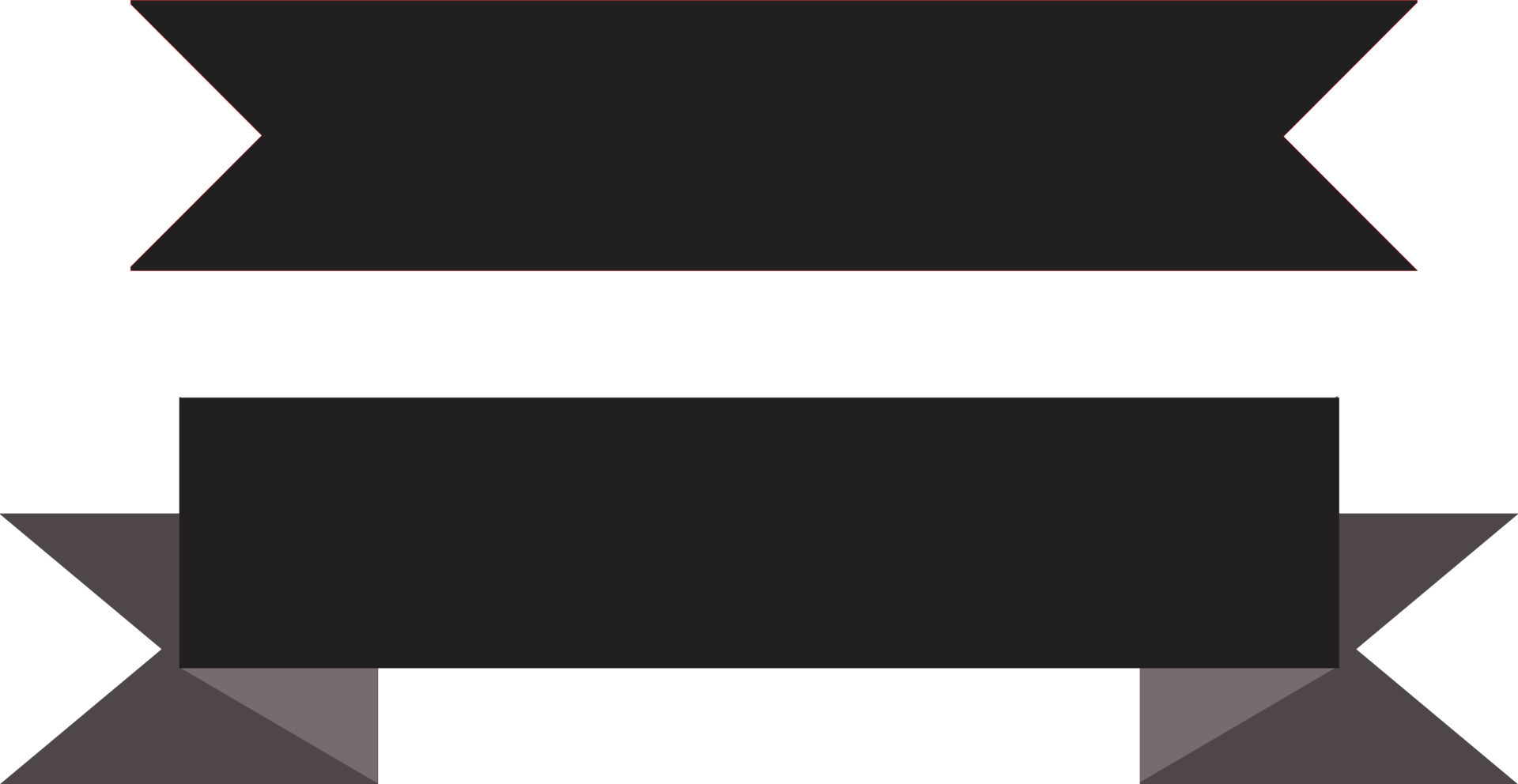 black ribbon banner png