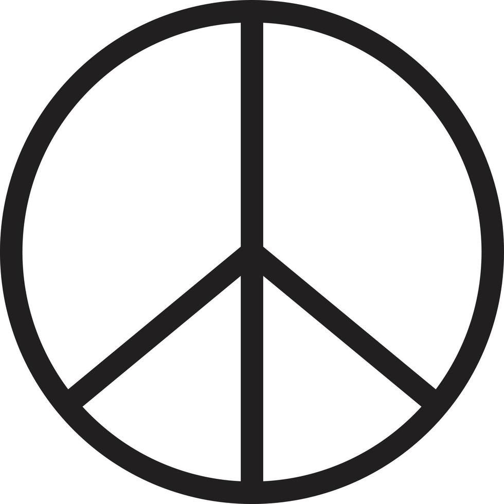 peace icon on white background. peace sign. vector
