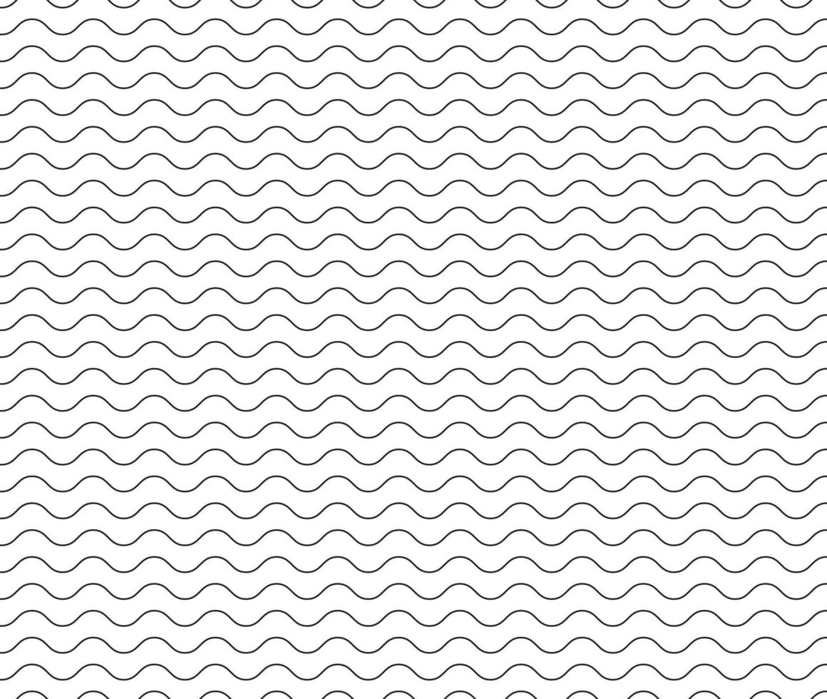patrón de línea de onda negra. fondo de línea ondulada transparente negra. patrón de onda vector