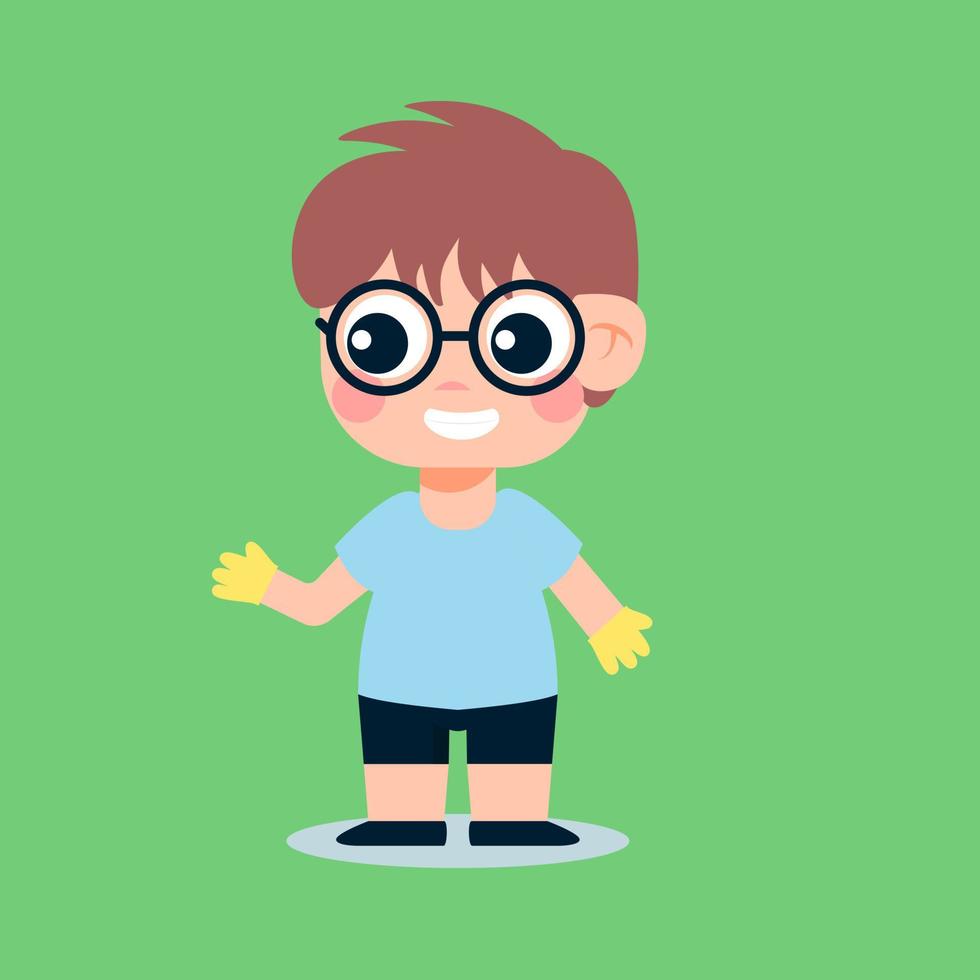 little doctor character doing practice vector