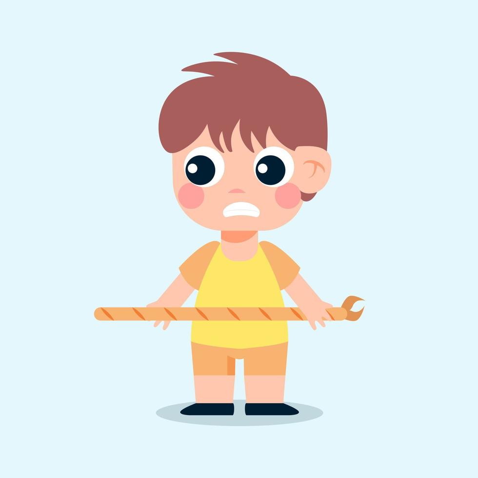 little boy tug of war vector