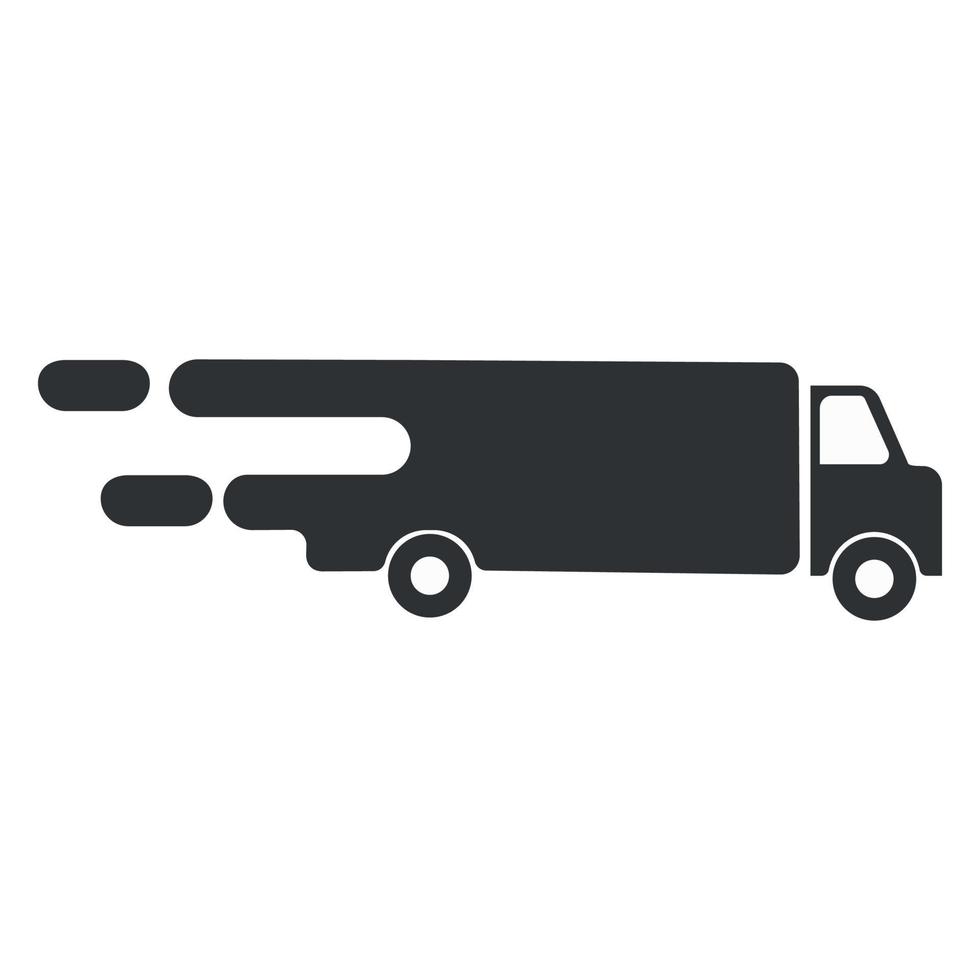 Fast shipping delivery truck vector