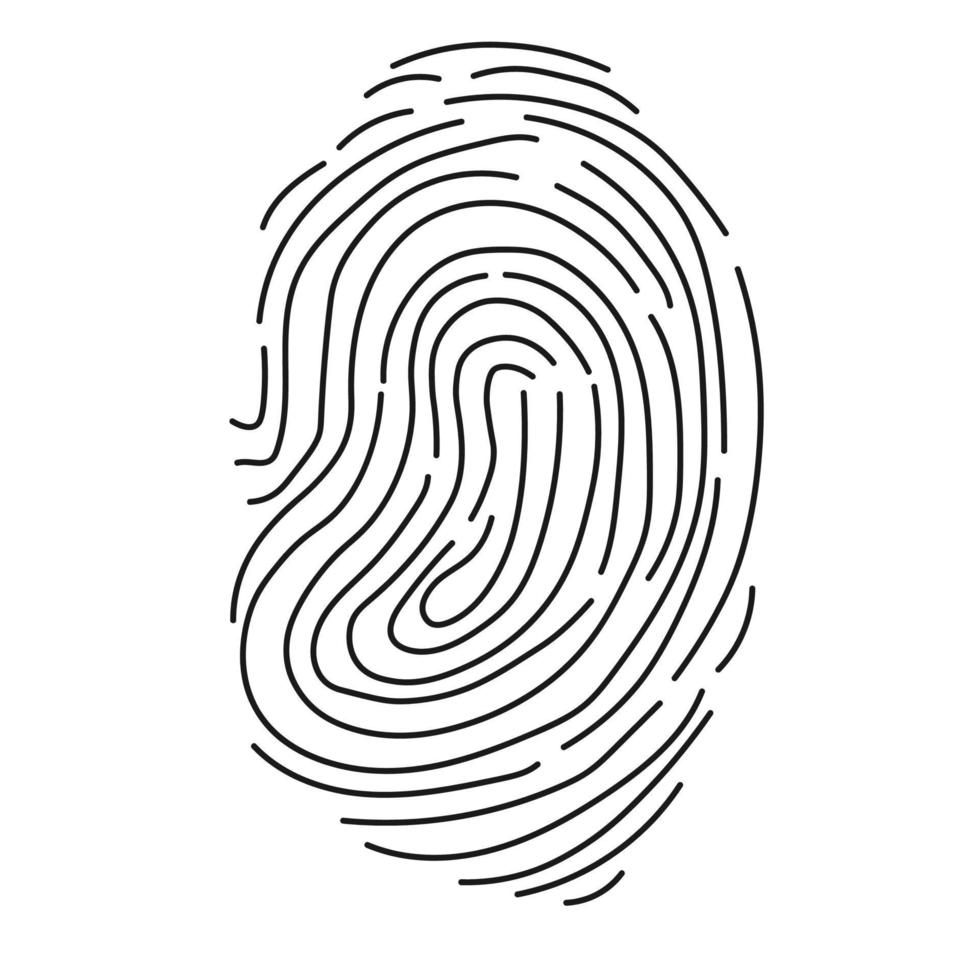 Fingerprint Scan Icon vector