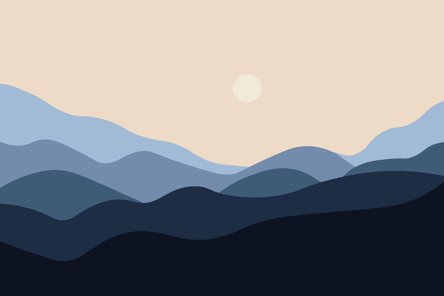 Abstract mountain landscape poster vector