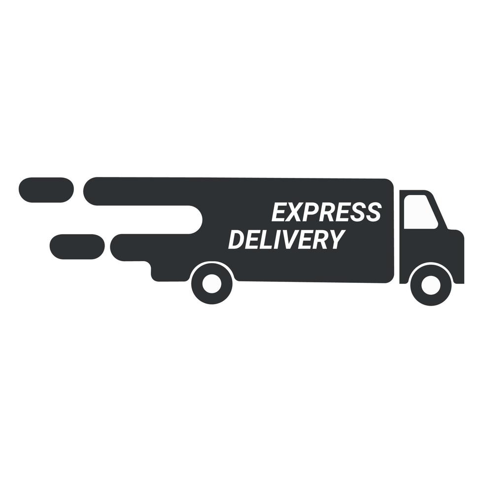 Fast shipping delivery truck vector