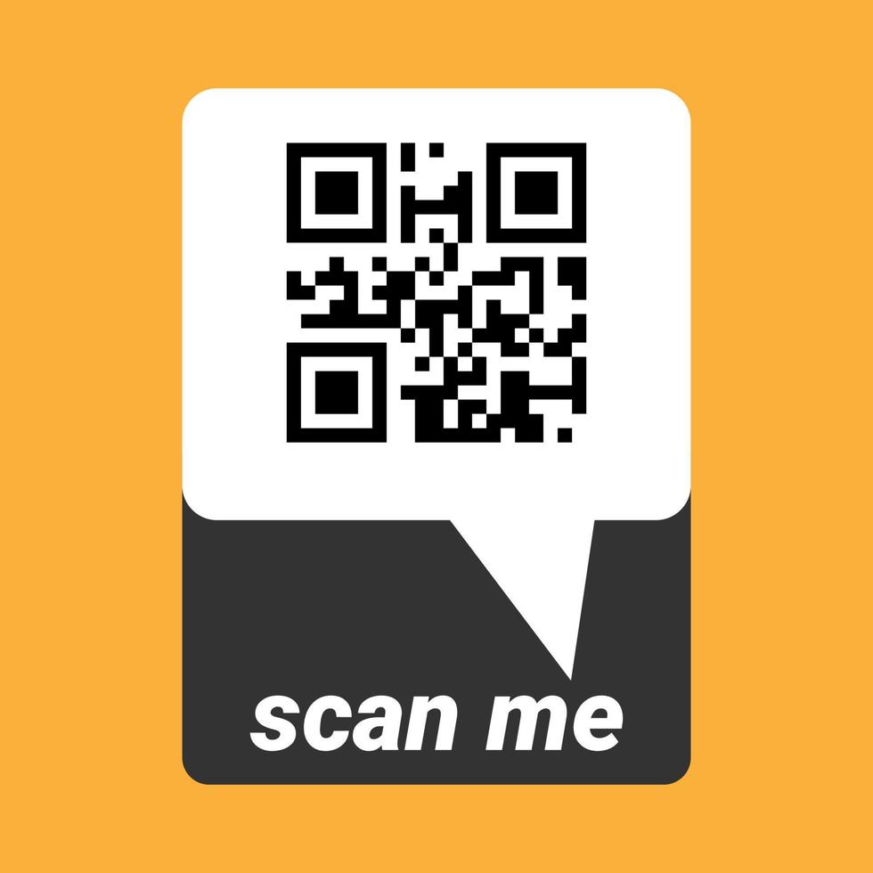 QR code with inscription scan me with smartphone vector