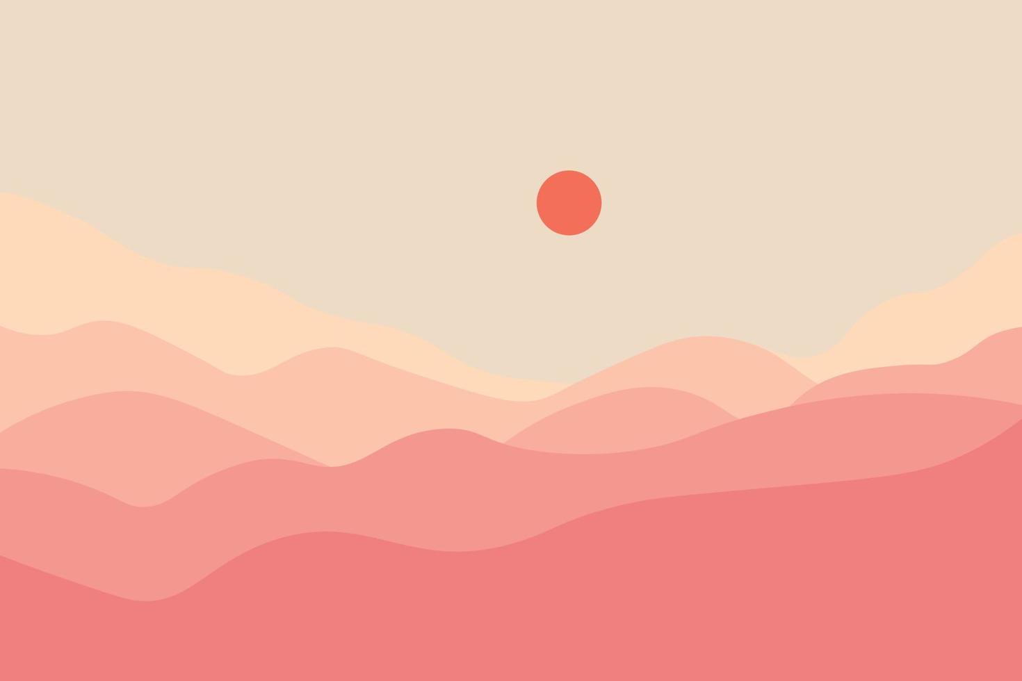 Abstract mountain landscape poster vector