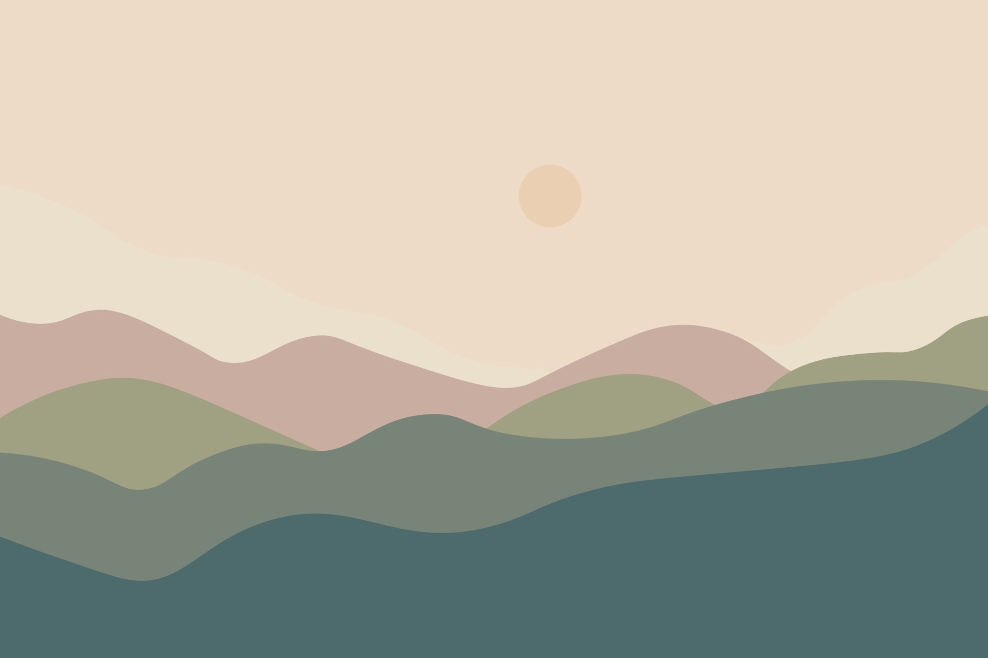 Abstract mountain landscape poster 7890787 Vector Art at Vecteezy