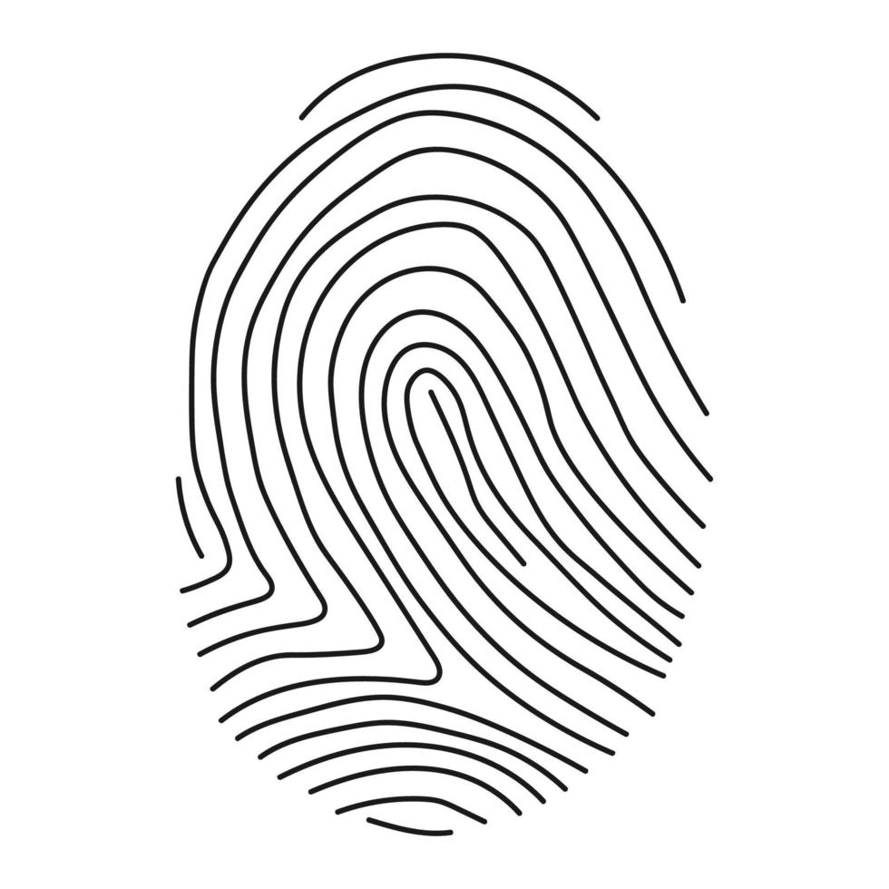 Fingerprint Scan Icon vector