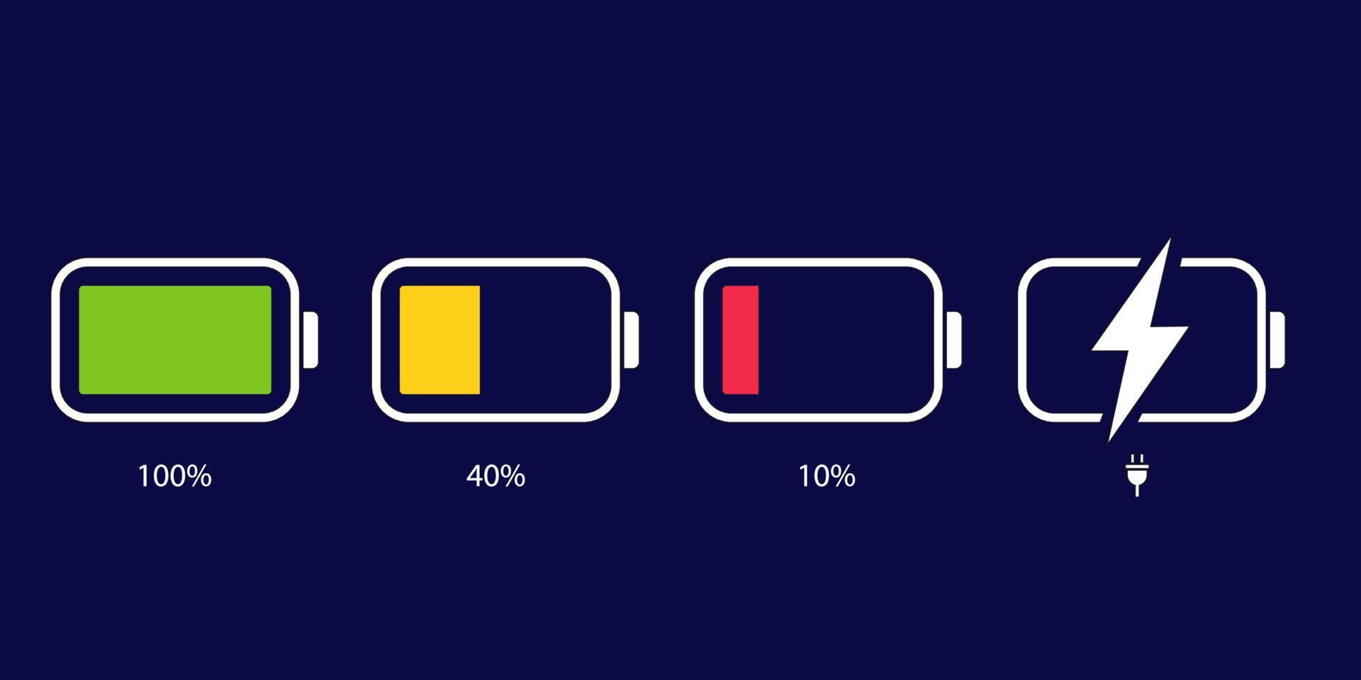 Battery charge level vector