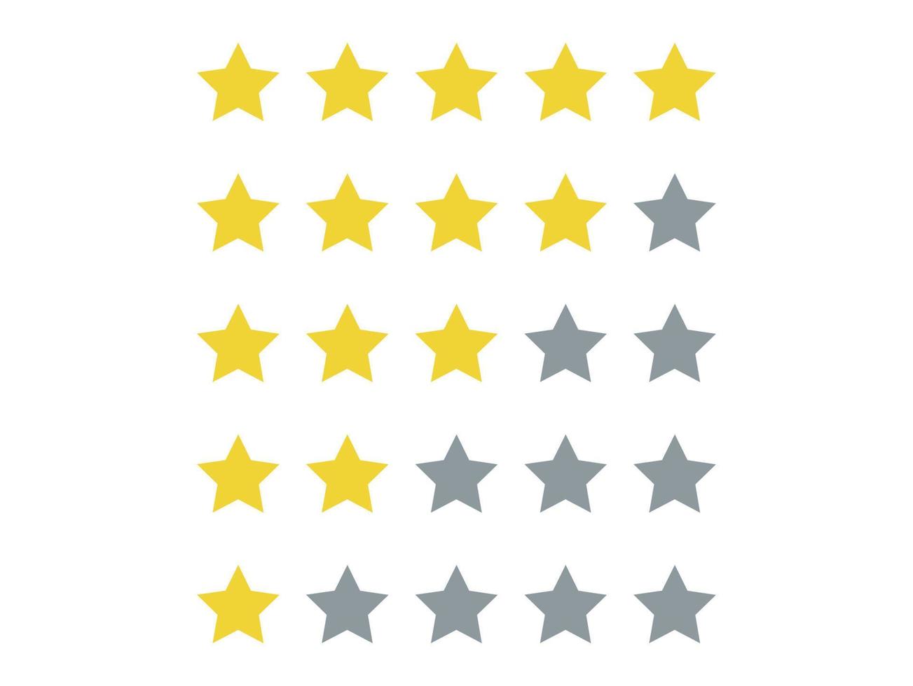 5 star rating icon vector illustration