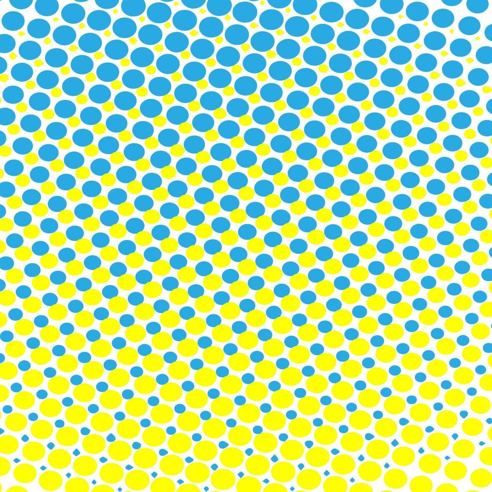 Blue and yellow dots on white background vector
