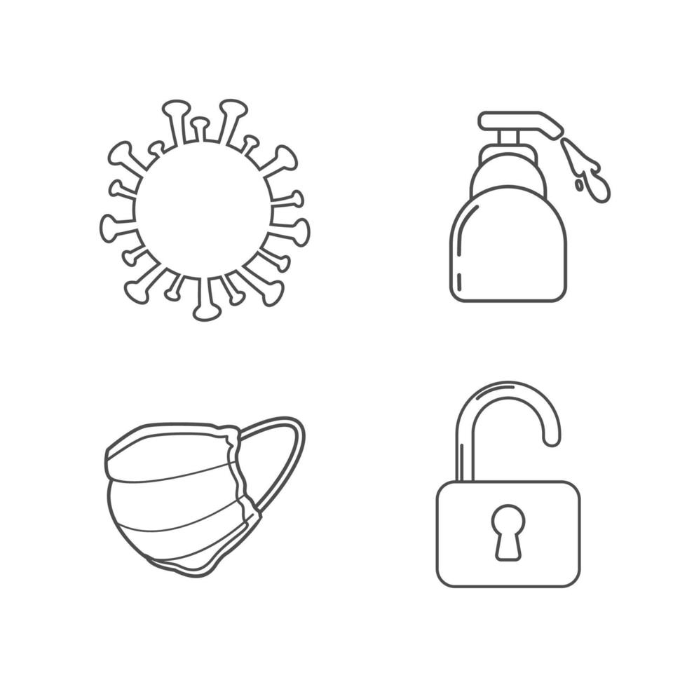 Simple Outline Set Icon Corona vector