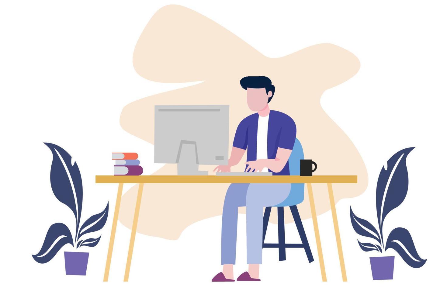 freelance work at home vector