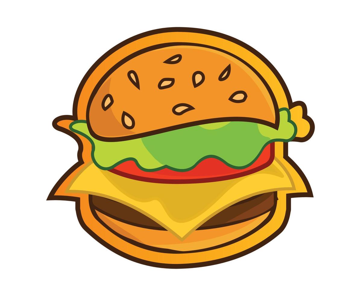 logotipo de hamburguesa para negocios de comida rápida vector