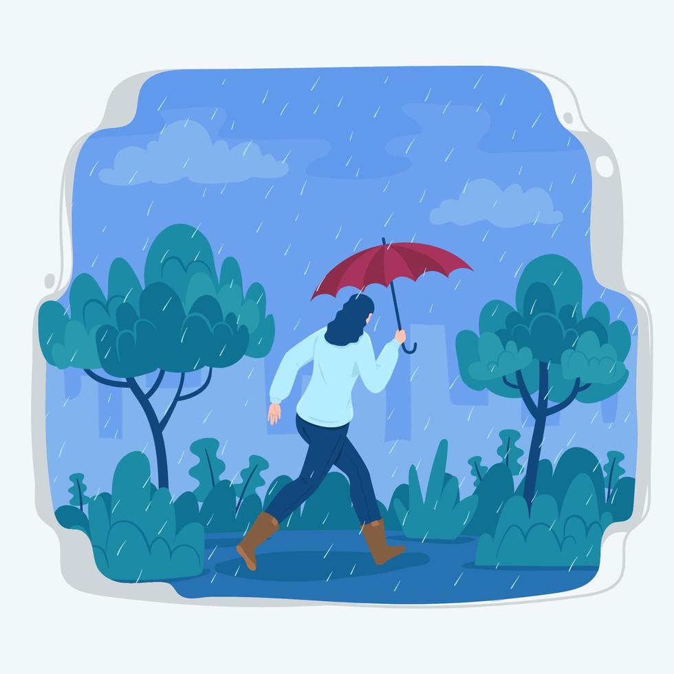 Weather Raining Concept vector